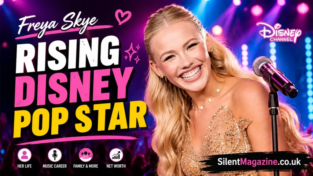 Freya Skye smiling at a Disney-style event during her rising music and acting career