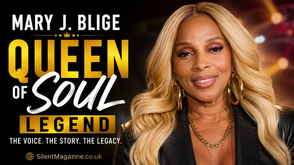 how old is mary j blige featured image showing Mary J. Blige in glamorous celebrity magazine style portrait