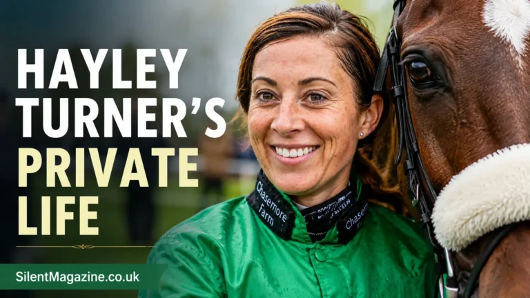 Is Hayley Turner in a relationship image showing British jockey smiling with horse at racetrack