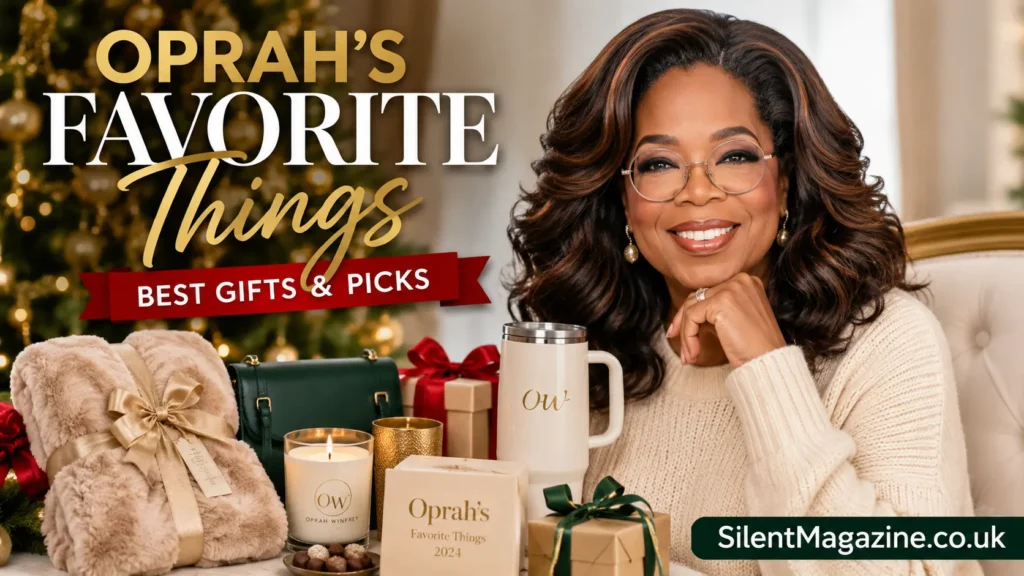 Oprah's Favorite Things featured image with Oprah Winfrey and luxury holiday gift ideas for festive shopping inspiration