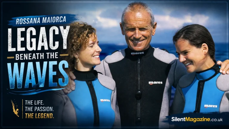 rossana maiorca with her freediving family showing legacy and deep sea passion