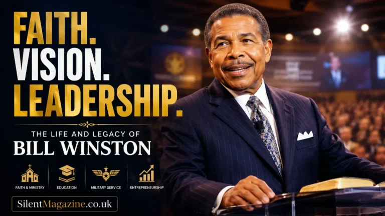 Bill Winston speaking at a church event highlighting his ministry, leadership, family, career, and lasting influence