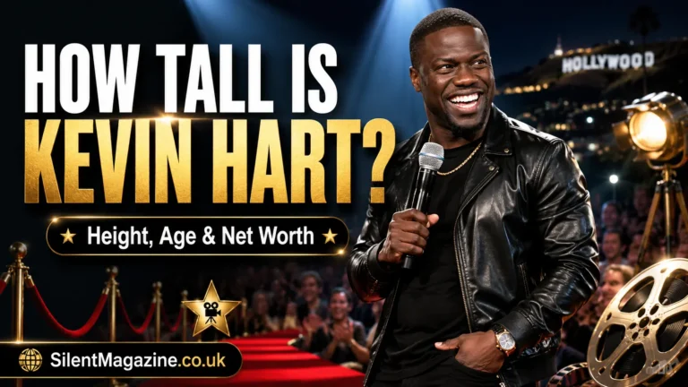 how tall is kevin hart comedian standing on stage spotlight hollywood background