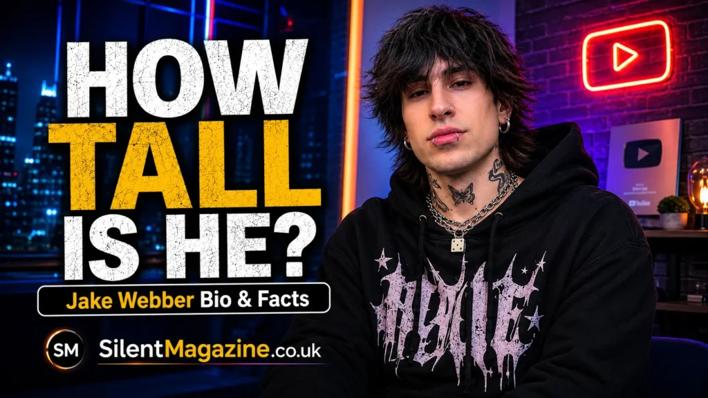 how tall is Jake Webber featured biography image with influencer style design and modern background