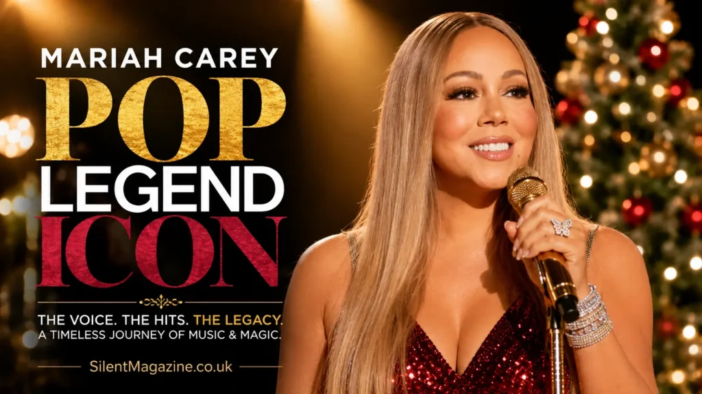 Mariah Carey performing live in a glamorous red outfit for Mariah Carey biography article