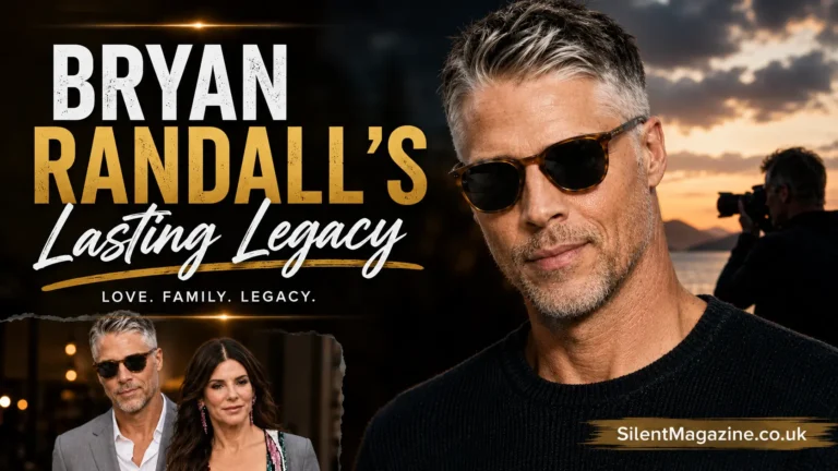 sandra bullock partner Bryan Randall featured in a tribute-style image highlighting his life, family, and lasting legacy