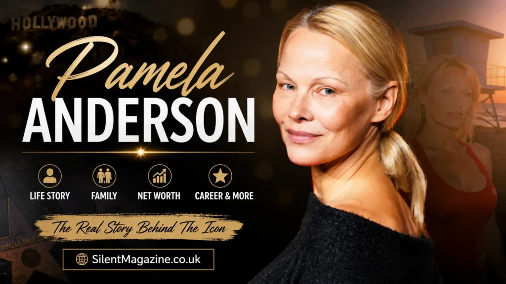 pamela anderson portrait highlighting her age, family, net worth, career achievements, lifestyle, and life story