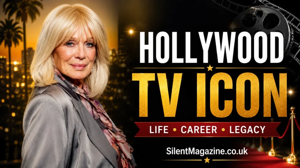 Linda Evans during a Hollywood-inspired portrait highlighting her biography, career, age, family, and net worth.