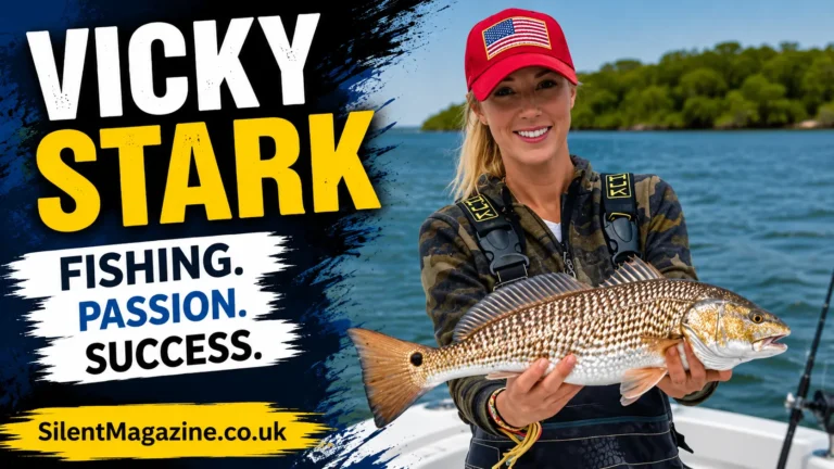 Vicky Stark holding a trophy fish during a fishing trip in Florida